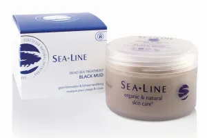 SEA LINE Dead Sea Treatment Black Mud veido kaukė ir kūno įvyniojimas su juoduoju purvu (giliai valanti, maitinanti) 225ml